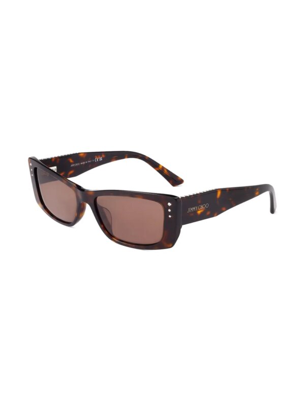 Jimmy Choo Eyewear Lexy zonnebril met rechthoekig montuur - Bruin
