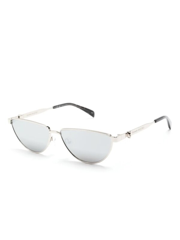 Alexander McQueen Eyewear Zonnebril met ovaal montuur - Zilver