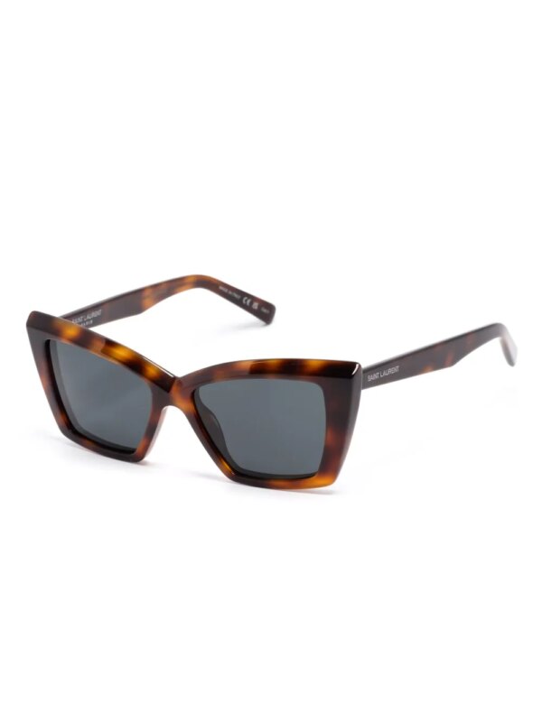 Saint Laurent Eyewear Zonnebril met vlindermontuur - Bruin