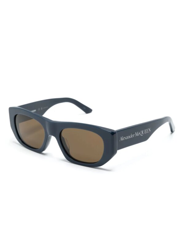 Alexander McQueen Eyewear Zonnebril met geometrisch montuur - Blauw