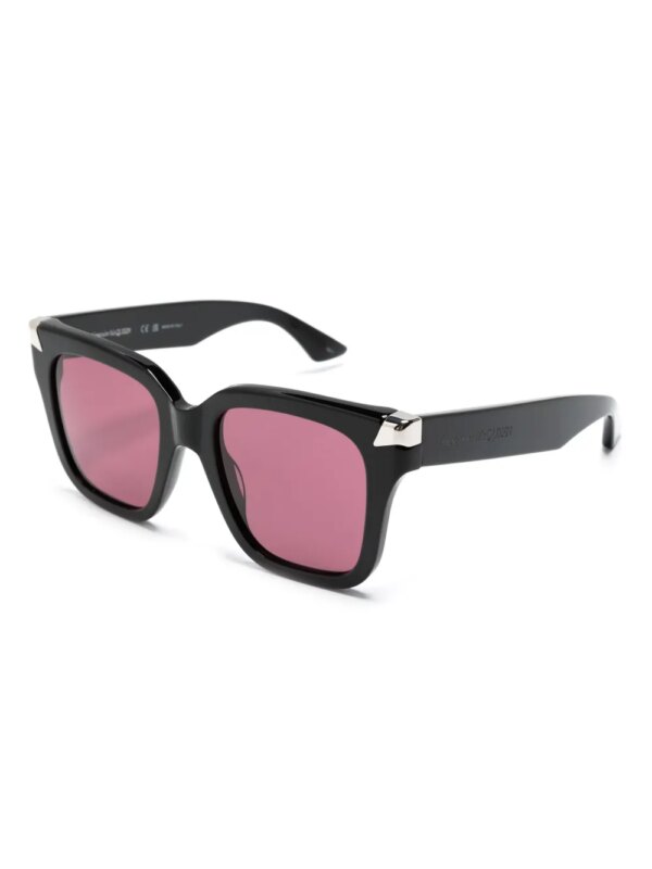 Alexander McQueen Eyewear Zonnebril met oversized montuur - Zwart