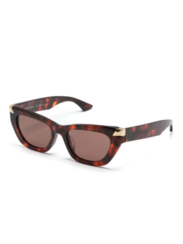 Alexander McQueen Eyewear Zonnebril met cat-eye montuur - Bruin