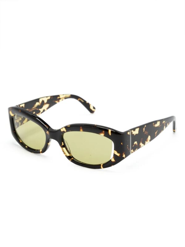 Christopher Esber Davies zonnebril met ovaal montuur - Bruin