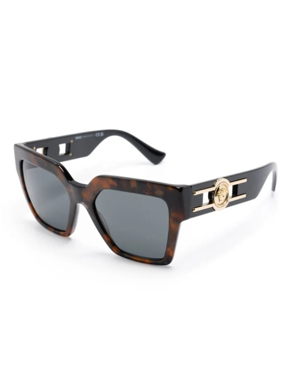 Versace Eyewear Zonnebril met vierkant montuur - Bruin