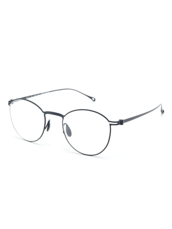 Giorgio Armani Panto zonnebril met rond montuur - Blauw