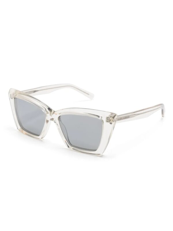 Saint Laurent Eyewear Zonnebril met vlindermontuur - Beige
