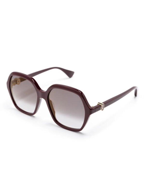 Cartier Eyewear Zonnebril met geometrisch montuur - Rood