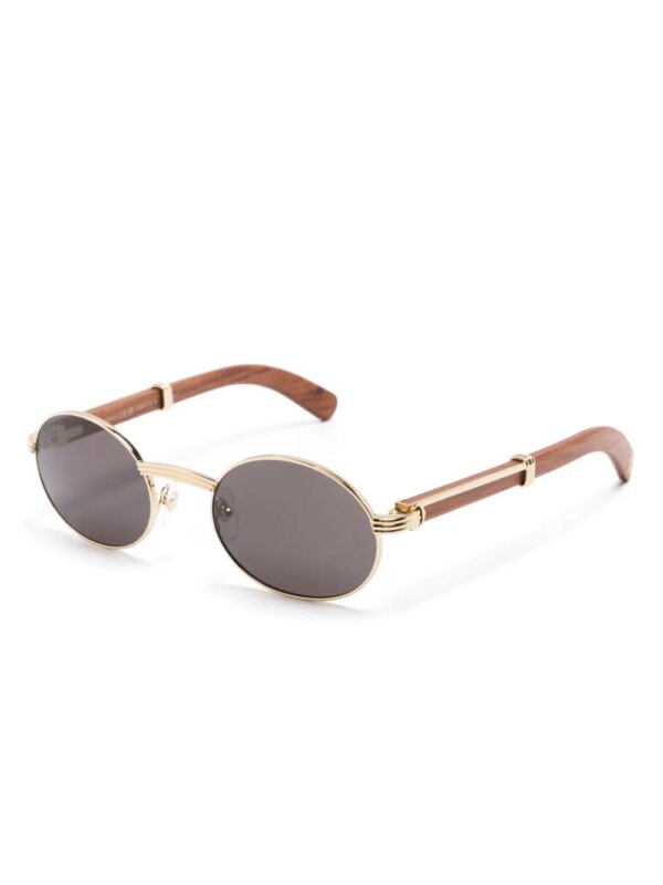 Cartier Eyewear Zonnebril met ovalen montuur - Goud