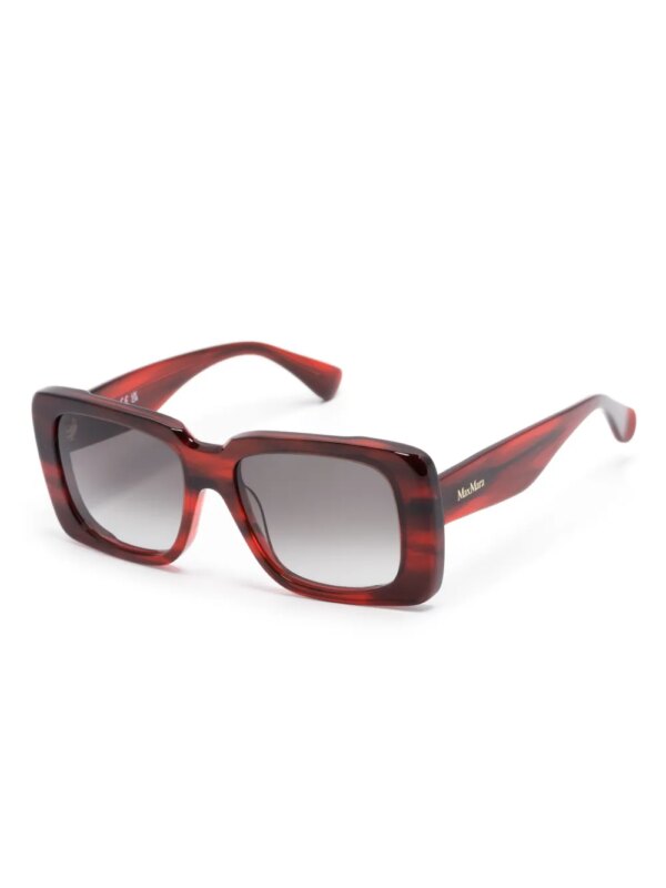Max Mara Eyewear Zonnebril met vierkant montuur - Rood