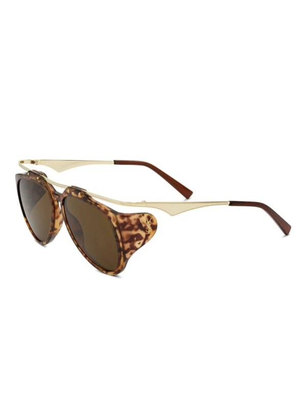 Saint Laurent Eyewear Amalia zonnebril met piloten montuur - Bruin