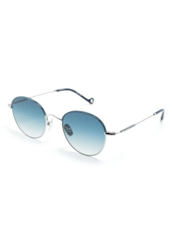 Eyepetizer Gobi zonnebril met rond montuur - Zilver