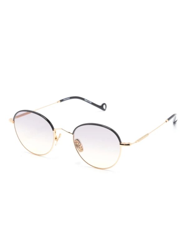 Eyepetizer Gobi zonnebril met rond montuur - Goud