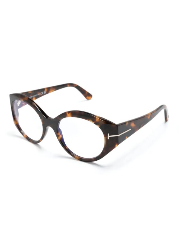 TOM FORD Eyewear Zonnebril met ovaal montuur - Bruin