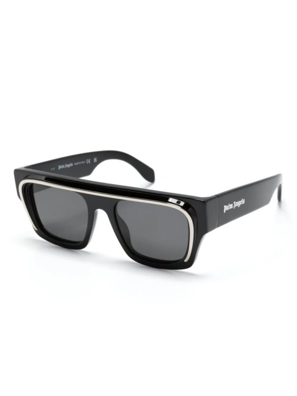 Palm Angels Eyewear Salton zonnebril met vierkant montuur - Zwart