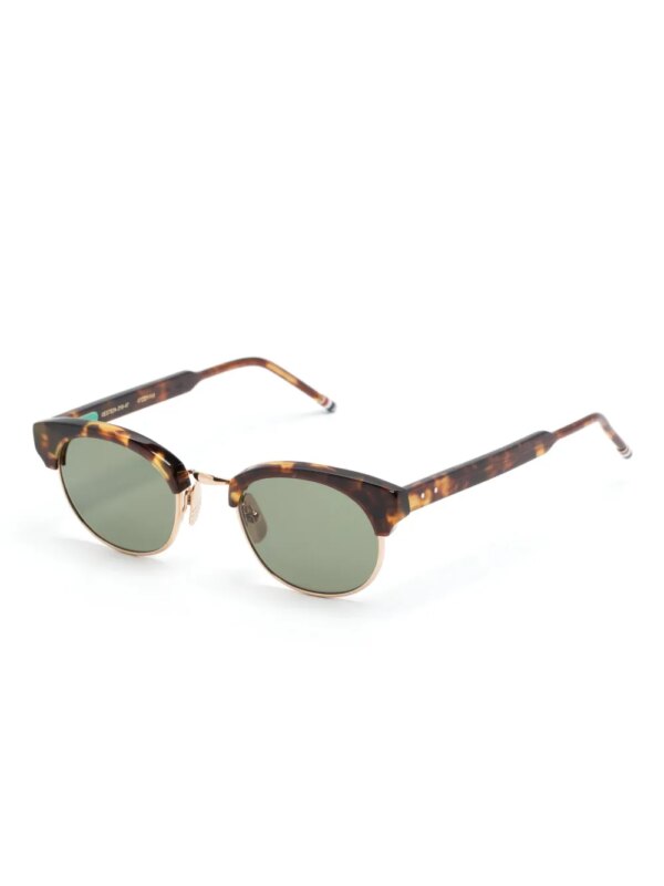 Thom Browne Eyewear Zonnebril met rond montuur - Bruin