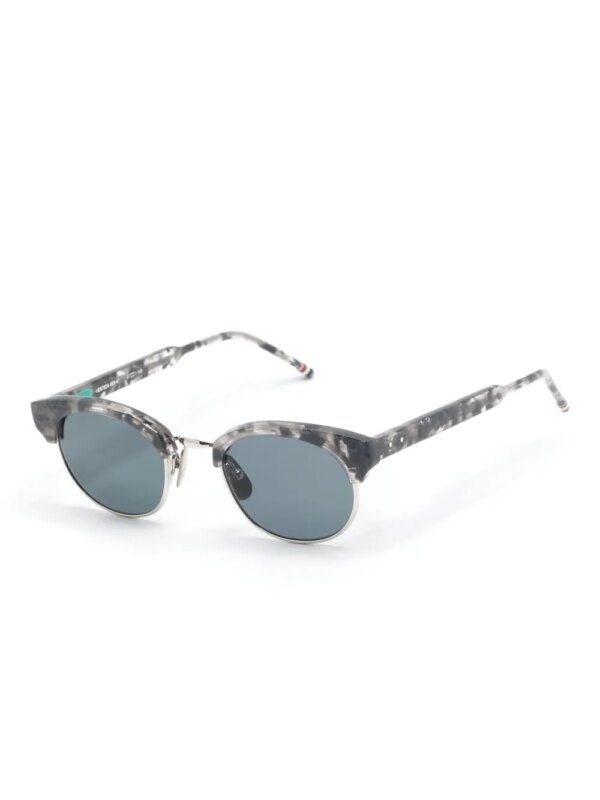Thom Browne Eyewear Zonnebril met ovalen montuur - Grijs