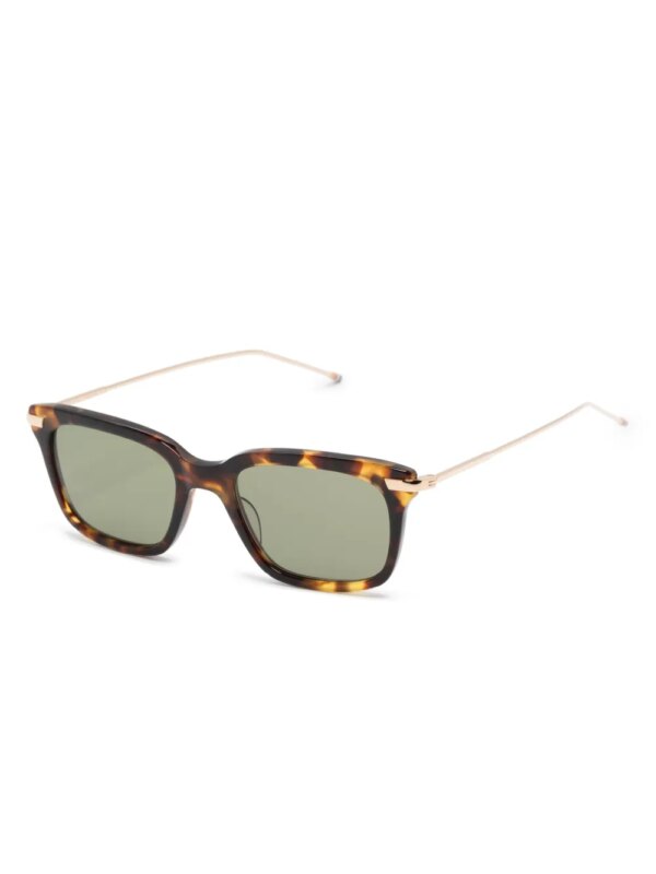 Thom Browne Eyewear Zonnebril met rechthoekig montuur - Bruin