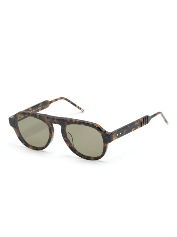 Thom Browne Eyewear Zonnebril met rond montuur - Bruin