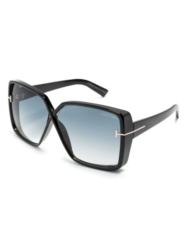 TOM FORD Eyewear Yvonne zonnebril met oversized montuur - Zwart