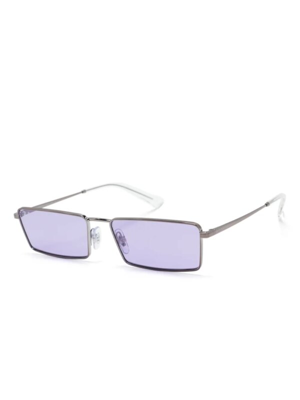 Ray-Ban Emy Bio-Based zonnebril met rechthoekig montuur - Zilver