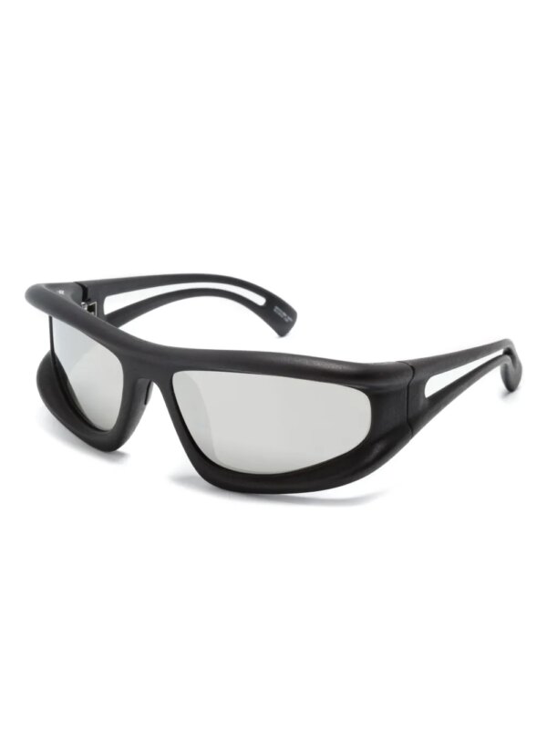 Mykita Marfa zonnebril met biker montuur - Zwart