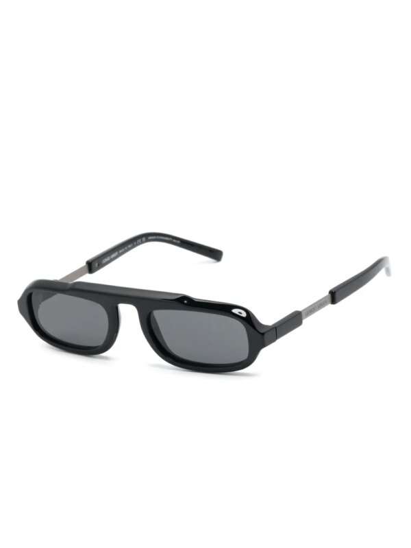 Giorgio Armani Zonnebril met ovalen montuur - Zwart