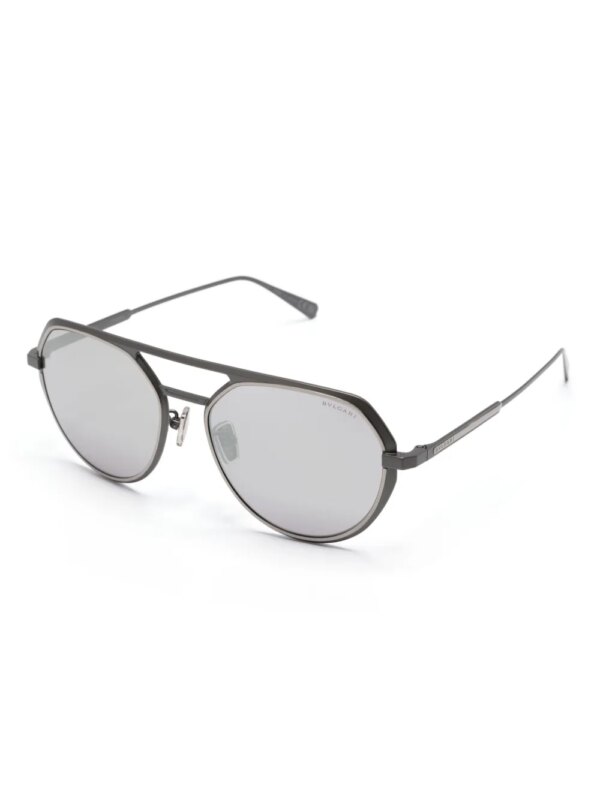 Bvlgari BV40019U zonnebril met navigator montuur - Zilver