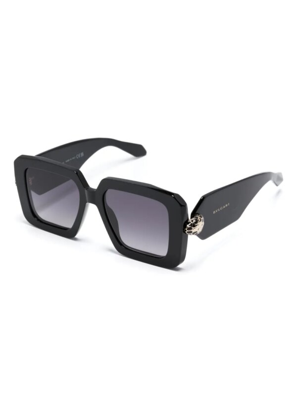 Bvlgari Serpenti zonnebril met oversized montuur - Zwart