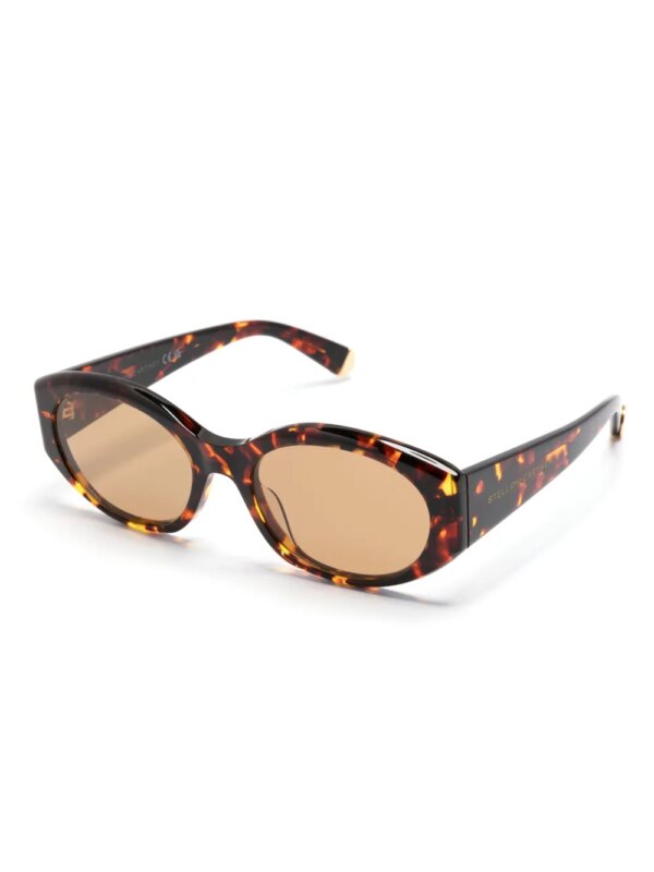 Stella McCartney Eyewear Zonnebril met schildpadschild-design - Bruin