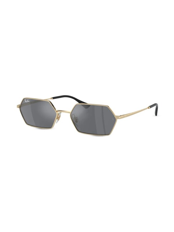 Ray-Ban Yevi Bio-Based zonnebril met geometrisch montuur - Goud