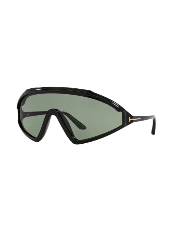 TOM FORD Eyewear Lorna zonnebril met schild montuur - Zwart