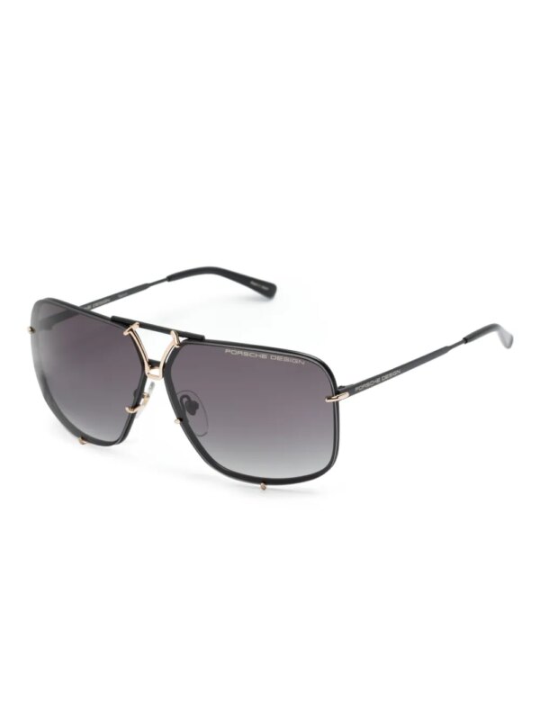 Porsche Design P8928 zonnebril met oversized montuur - Zwart