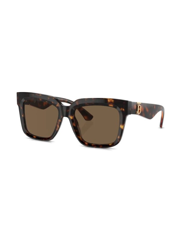 Burberry Eyewear Zonnebril met schildpadschild-design en vierkant montuur - Bruin