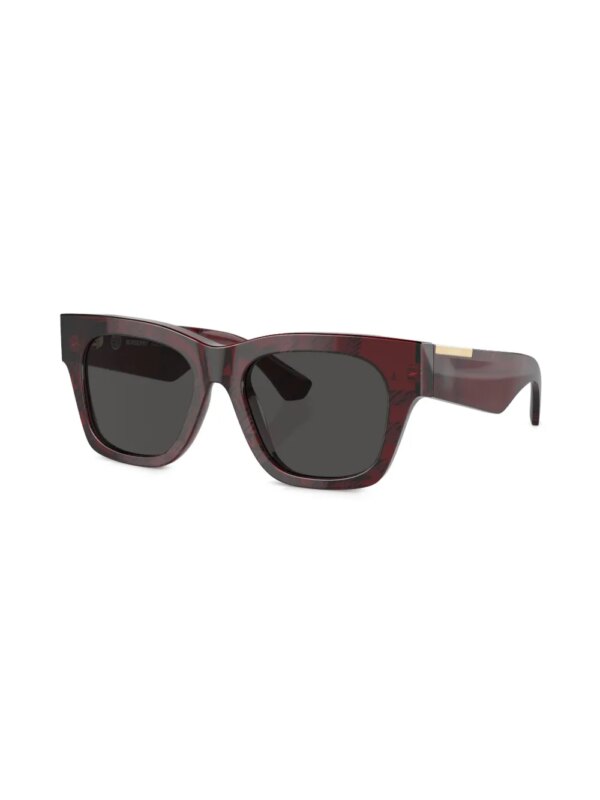 Burberry Eyewear Zonnebril met wayfarer montuur - Rood
