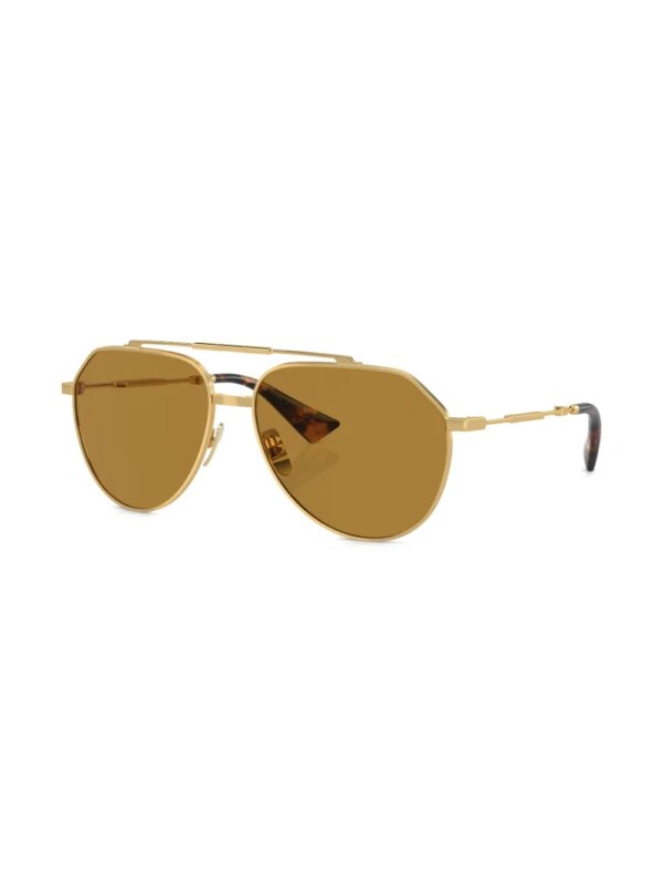 Dolce & Gabbana Eyewear Stefano zonnebril met piloten montuur - Goud