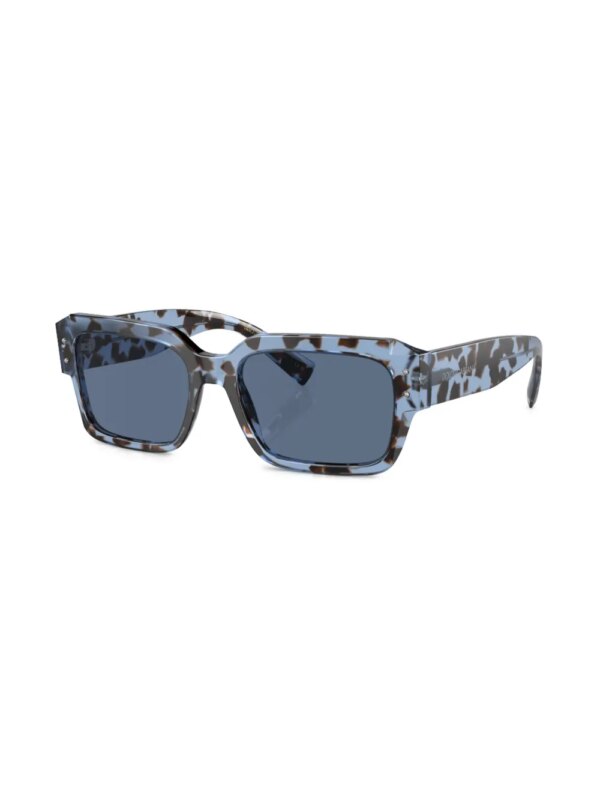 Dolce & Gabbana Eyewear Sharped zonnebril met rechthoekig montuur - Blauw