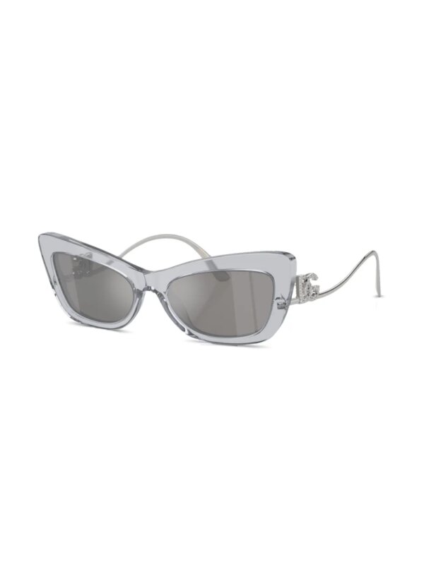 Dolce & Gabbana Eyewear Crystal zonnebril met cat-eye montuur - Zilver