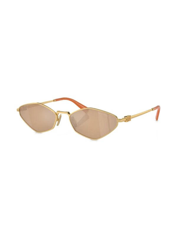 Miu Miu Eyewear Zonnebril met geometrisch montuur - Goud