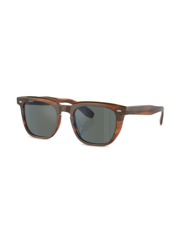 Oliver Peoples N.06 zonnebril met vierkant montuur - Bruin