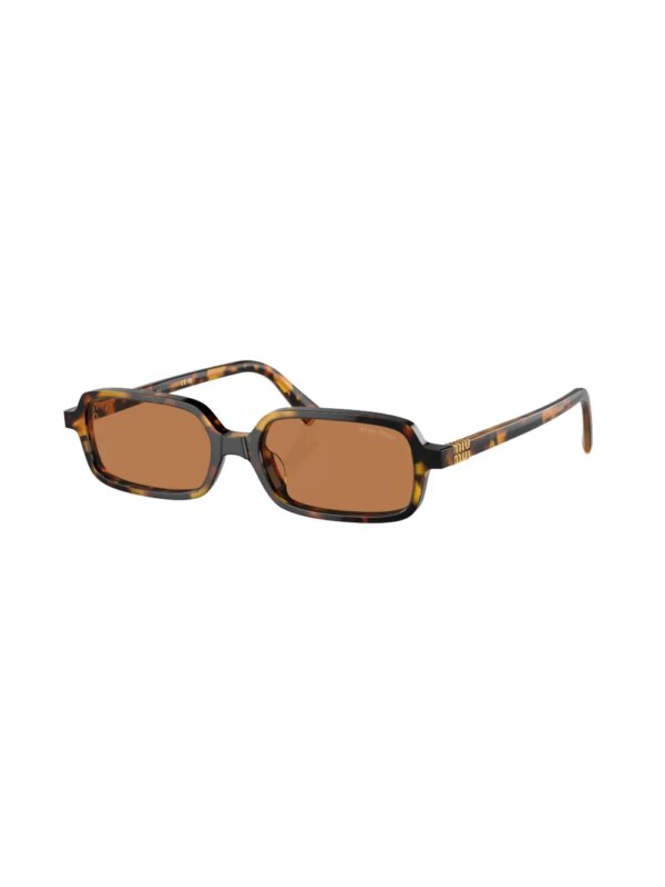 Miu Miu Eyewear Zonnebril met rechthoekig montuur - Bruin