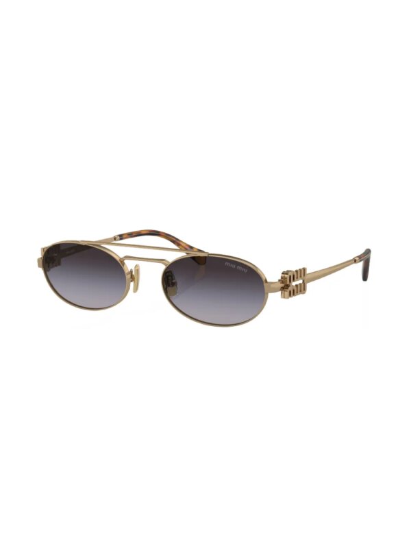 Miu Miu Eyewear Zonnebril met piloten montuur - Goud