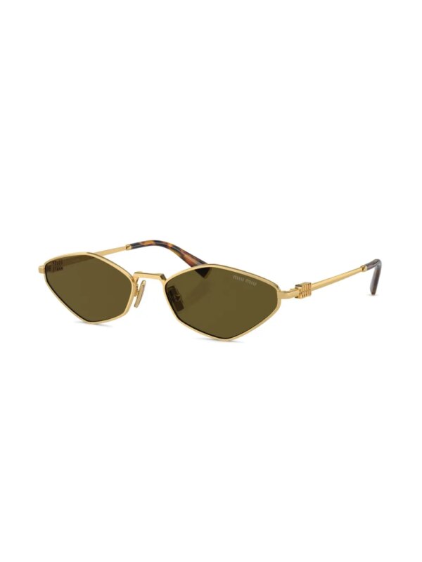 Miu Miu Eyewear Zonnebril met geometrisch montuur - Goud