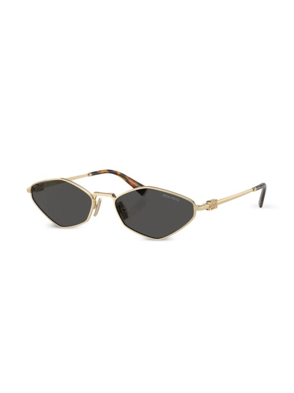 Miu Miu Eyewear Zonnebril met geometrisch montuur - Goud