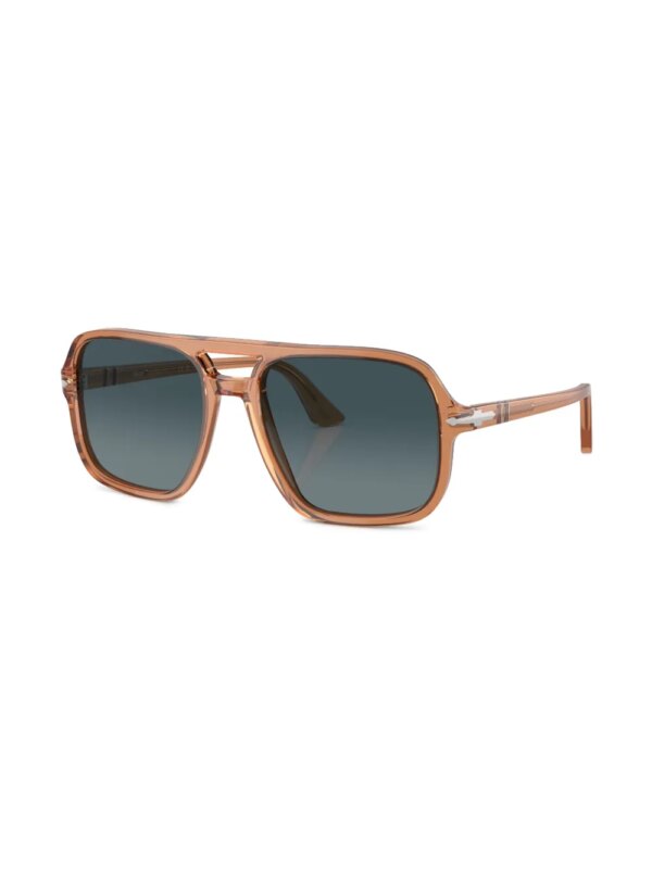 Persol Zonnebril met oversized piloten montuur - Bruin