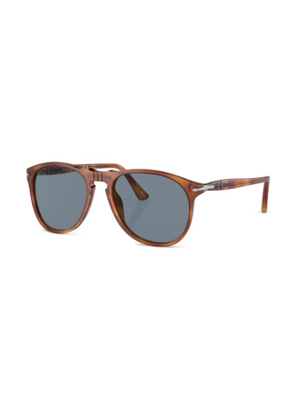 Persol Zonnebril met rond montuur - Bruin