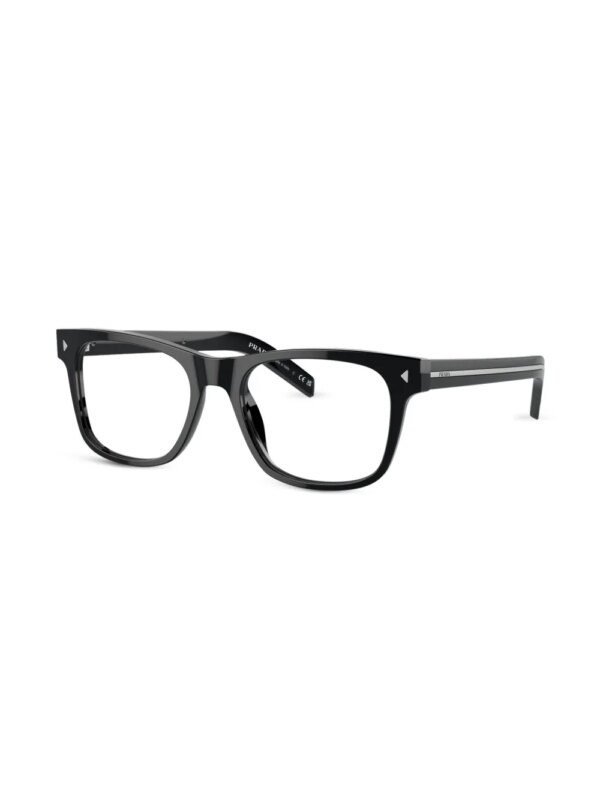 Prada Eyewear Zonnebril met vierkant montuur en ringlets detail - Zwart