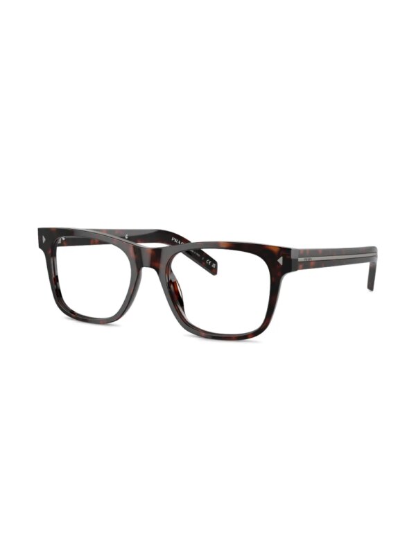 Prada Eyewear Zonnebril met vierkant montuur en ringlets detail - Bruin