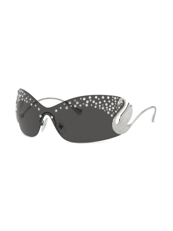 Swarovski Eyewear Zonnebril verfraaid met kristallen - Zilver