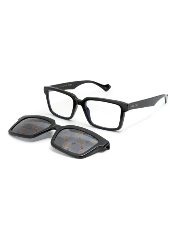 Gucci Eyewear Zonnebril met wayfarer montuur - Zwart