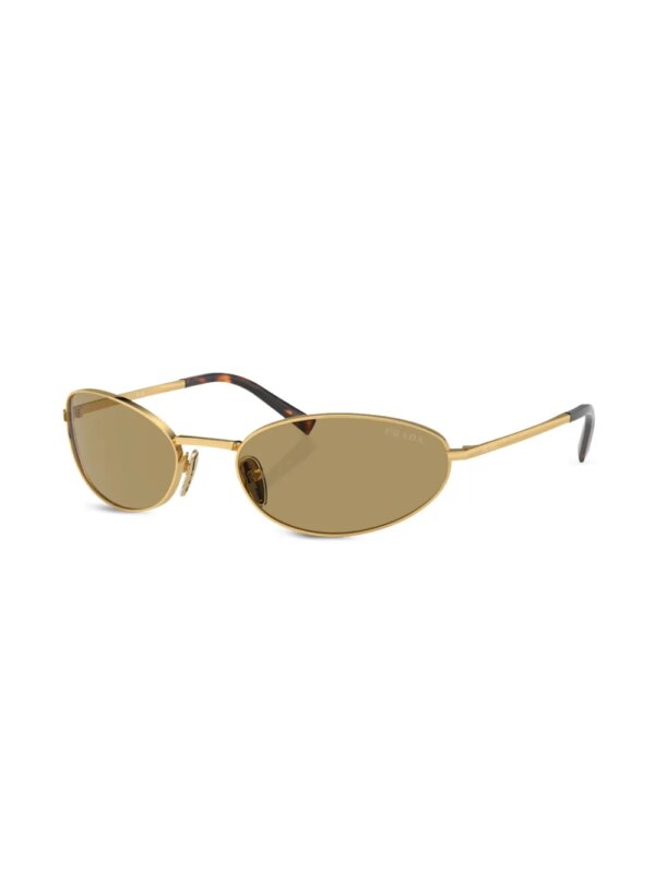 Prada Eyewear Prada PR A59S zonnebril met ovalen montuur - Goud